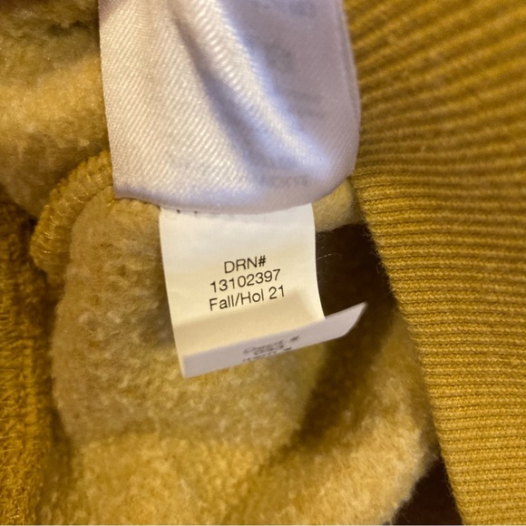EDDIE BAUER mustard heavy hooded sweatshirt, size M - Picture 7 of 7